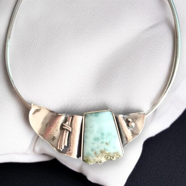 Halsschmuck Larimar in 925 Silber