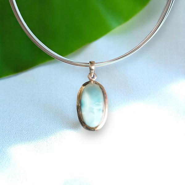 Halsschmuck Larimar in 925 Silber