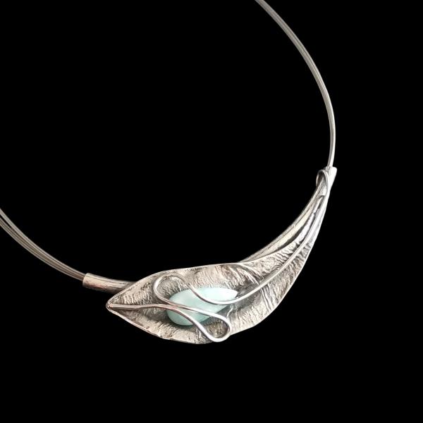 Halsschmuck Larimar in 925 Silber