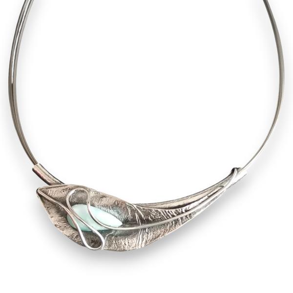 Halsschmuck Larimar in 925 Silber