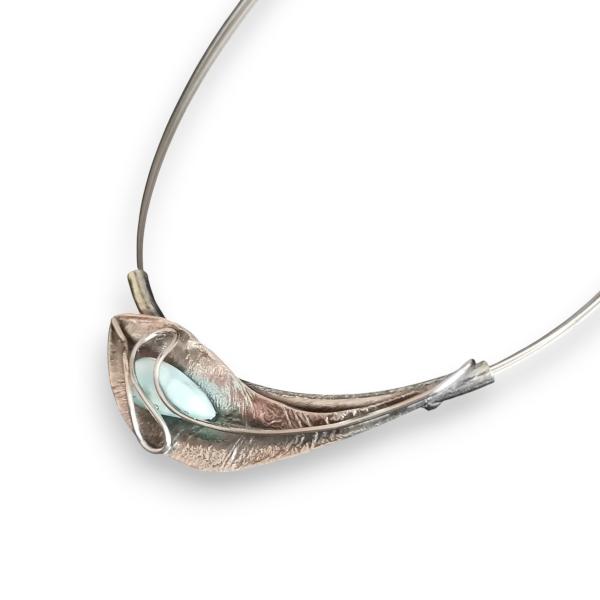 Halsschmuck Larimar in 925 Silber