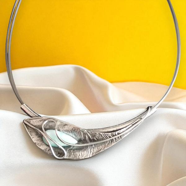 Halsschmuck Larimar in 925 Silber
