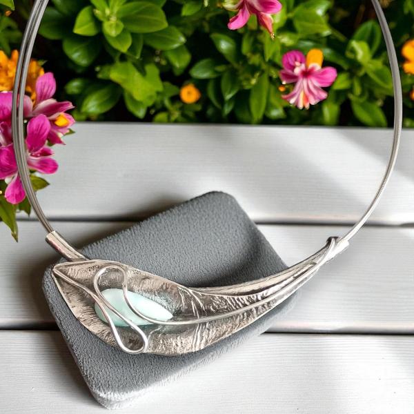 Halsschmuck Larimar in 925 Silber