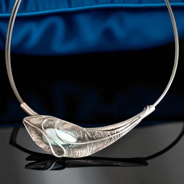 Halsschmuck Larimar in 925 Silber