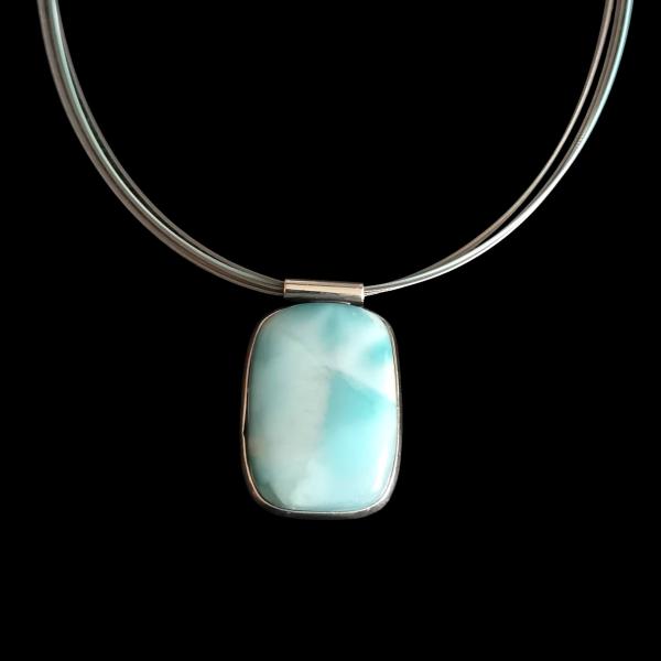 Halsschmuck Larimar in 925 Silber