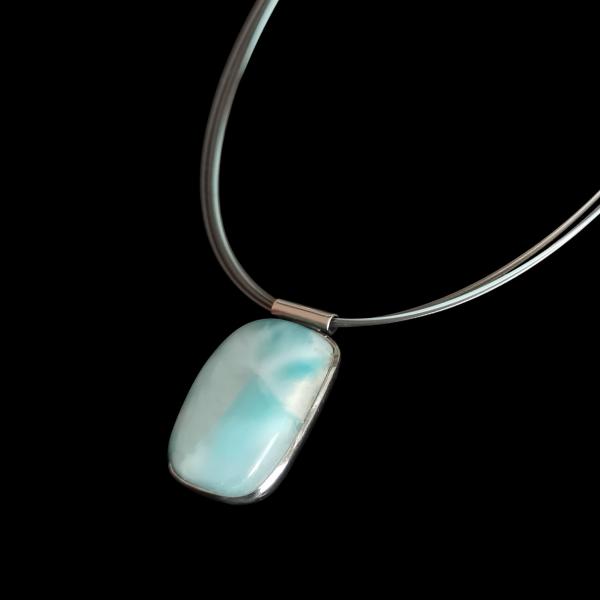 Halsschmuck Larimar in 925 Silber