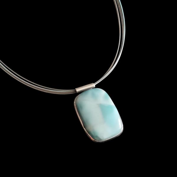 Halsschmuck Larimar in 925 Silber
