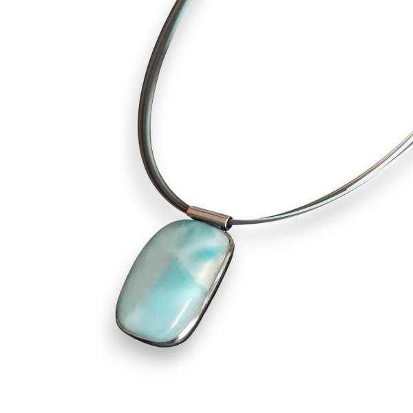 Halsschmuck Larimar in 925 Silber