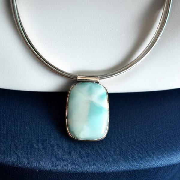 Halsschmuck Larimar in 925 Silber