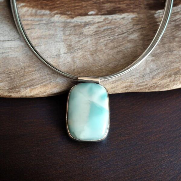 Halsschmuck Larimar in 925 Silber