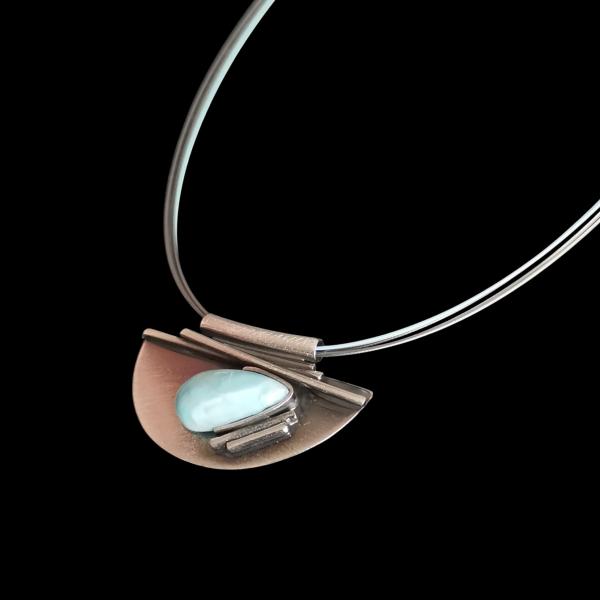 Halsschmuck Larimar in 925 Silber