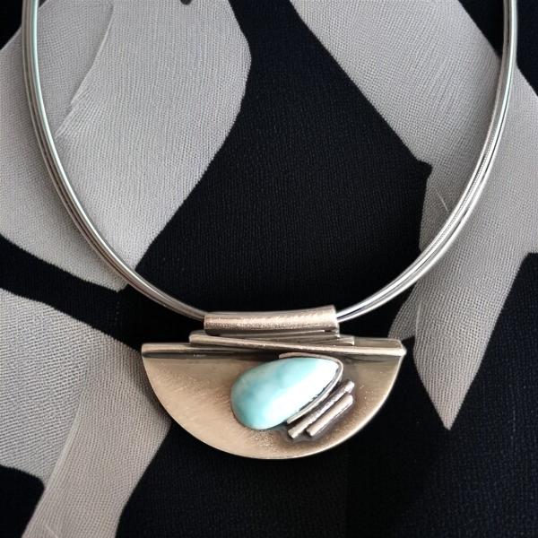 Halsschmuck Larimar in 925 Silber