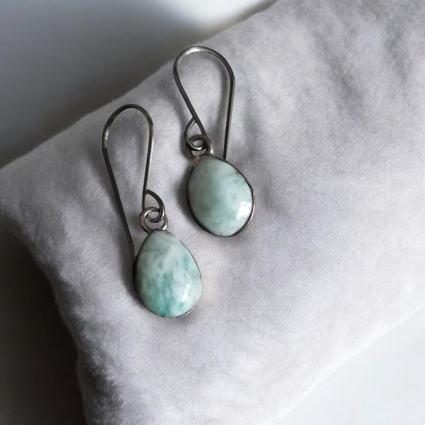 Ohrhänger Larimar in 925 Silber