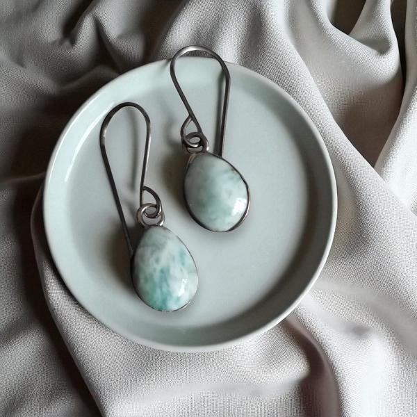 Ohrhänger Larimar in 925 Silber