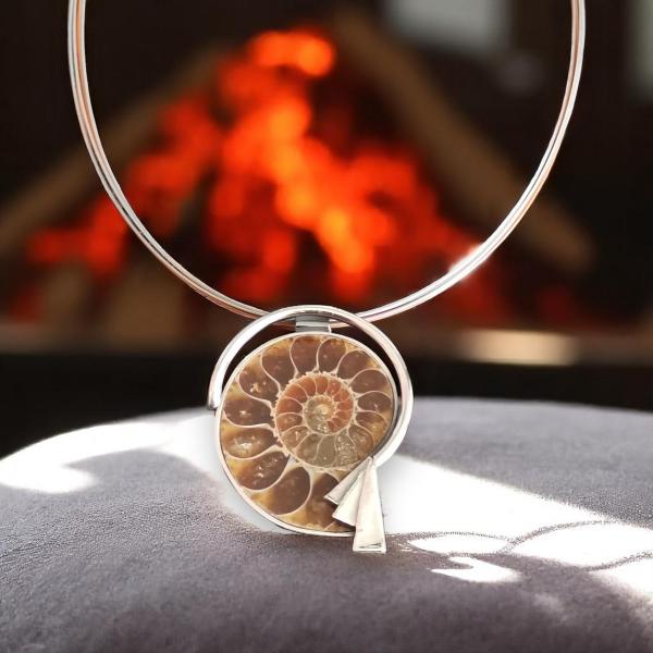 Halsschmuck Ammonit in 925 Silber