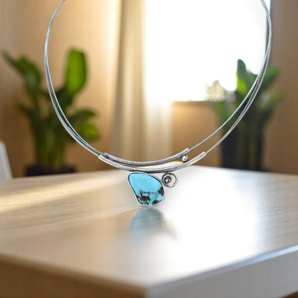 Halsschmuck mit Türkis in 925 Silber