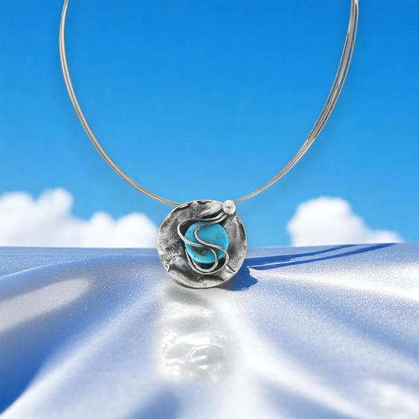 Halsschmuck mit Türkis in 925 Silber