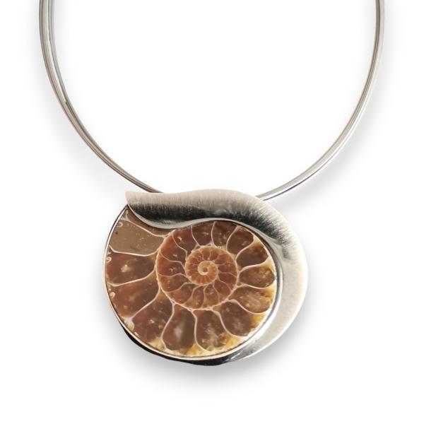 Halsschmuck Ammonit in 925 Silber