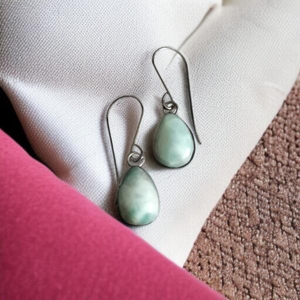 Ohrhänger Larimar in 925 Silber