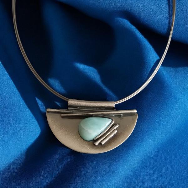 Halsschmuck Larimar in 925 Silber