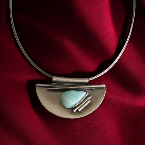Halsschmuck Larimar in 925 Silber
