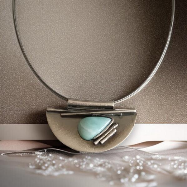 Halsschmuck Larimar in 925 Silber