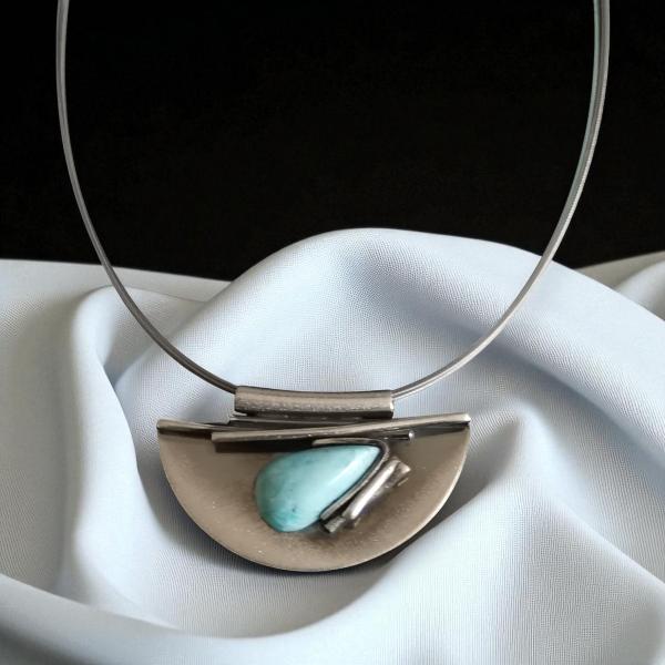 Halsschmuck Larimar in 925 Silber