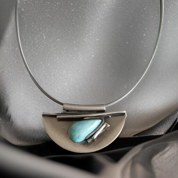 Halsschmuck Larimar in 925 Silber