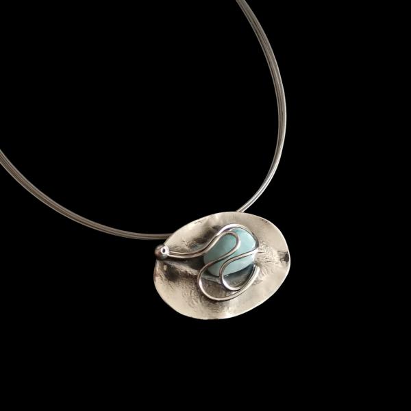 Halsschmuck Larimar in 925 Silber
