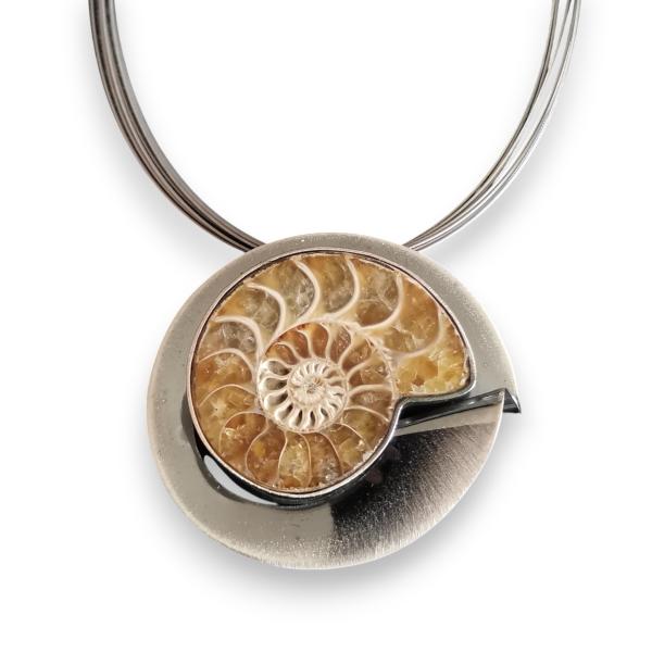Halsschmuck Ammonit in 925 Silber