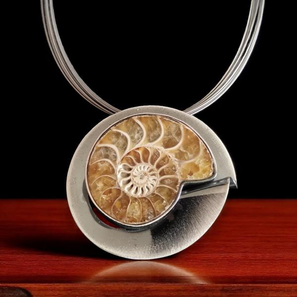 Halsschmuck Ammonit in 925 Silber