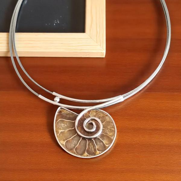 Halsschmuck Ammonit in 925 Silber
