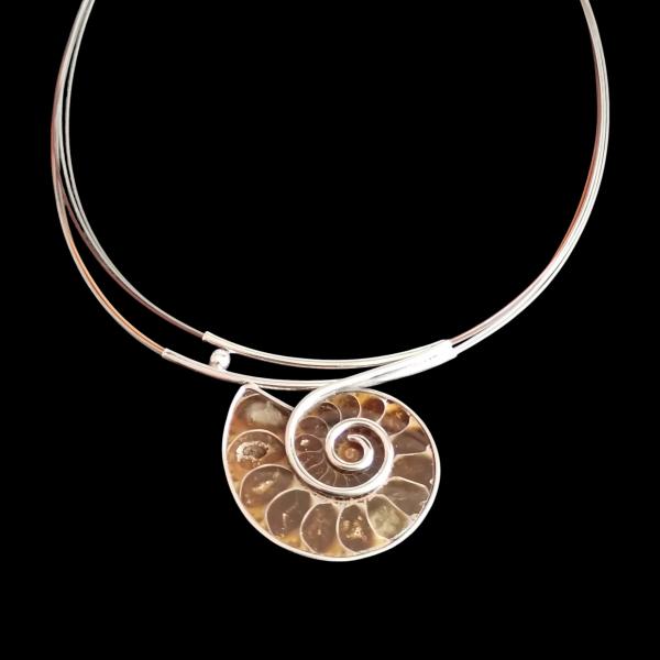 Halsschmuck Ammonit in 925 Silber