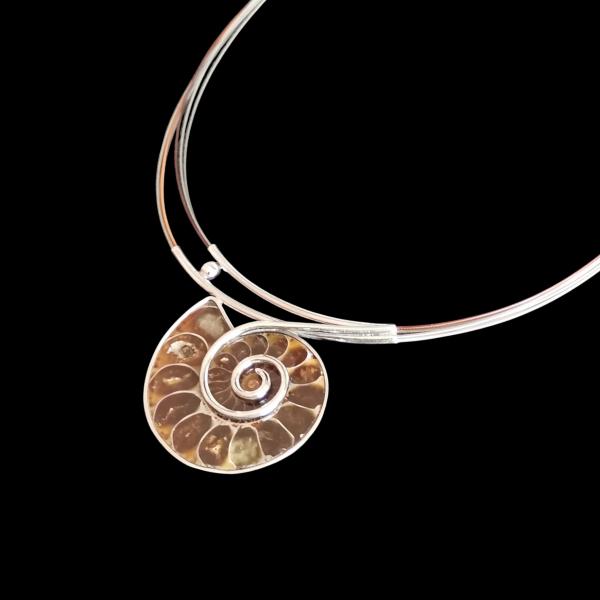 Halsschmuck Ammonit in 925 Silber