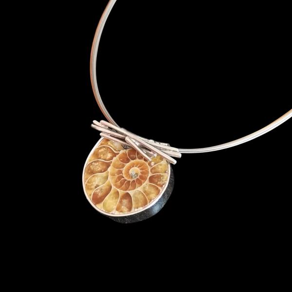 Halsschmuck Ammonit in 925 Silber