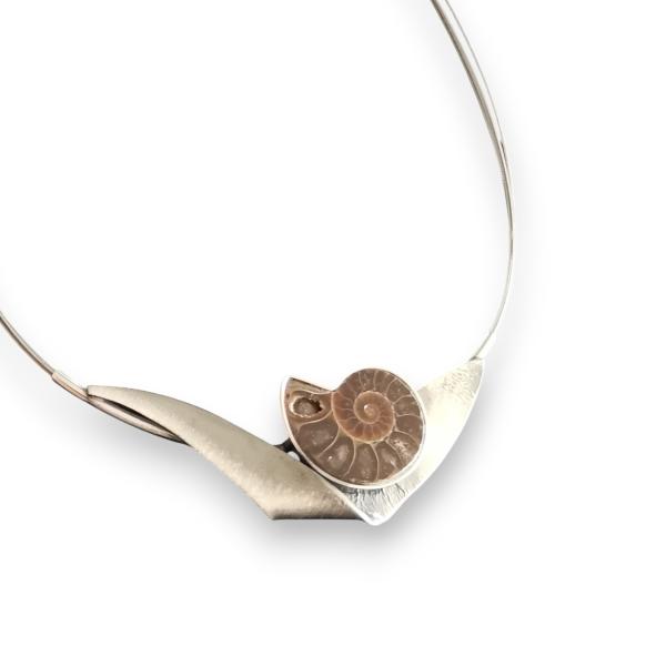 Halsschmuck Ammonit in 925 Silber