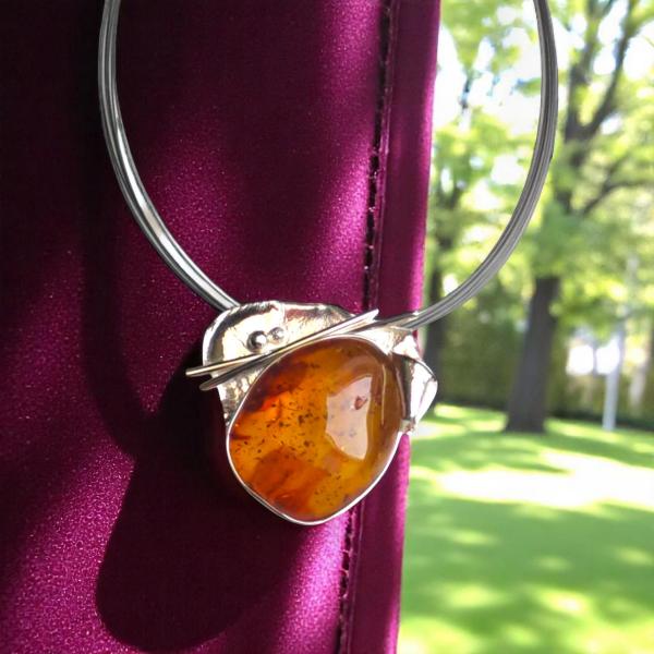 Halsschmuck Bernstein in 925 Silber