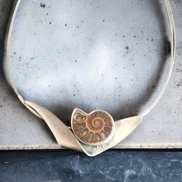 Halsschmuck Ammonit in 925 Silber