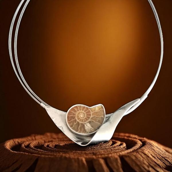 Halsschmuck Ammonit in 925 Silber