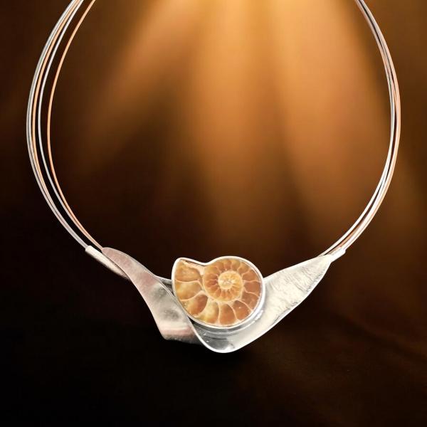 Halsschmuck Ammonit in 925 Silber