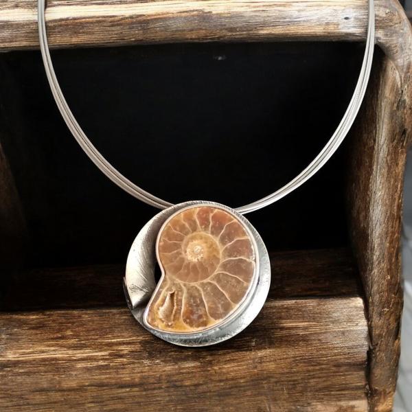 Halsschmuck Ammonit in 925 Silber