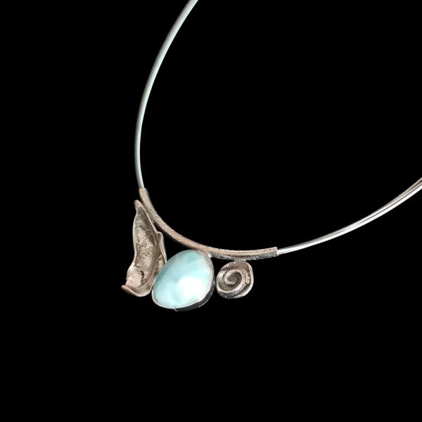 Halsschmuck Larimar in 925 Silber