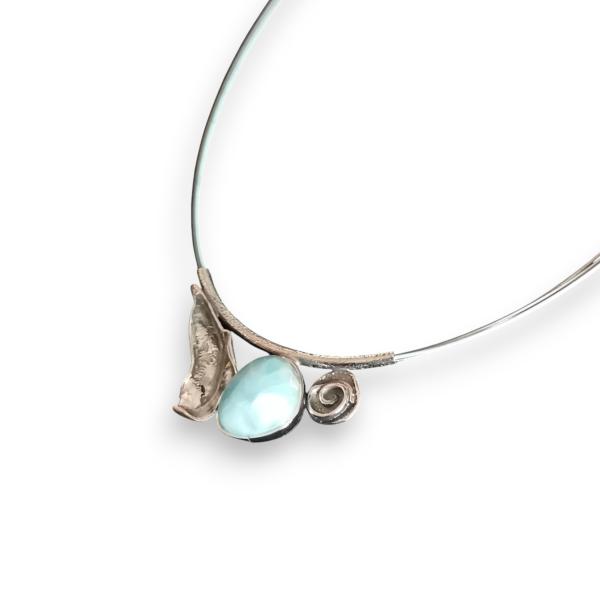 Halsschmuck Larimar in 925 Silber
