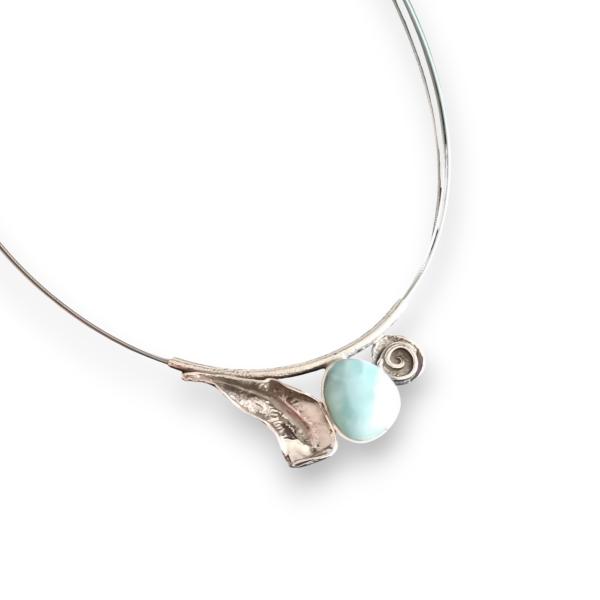 Halsschmuck Larimar in 925 Silber