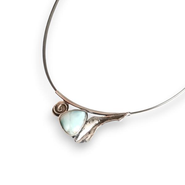 Halsschmuck Larimar in 925 Silber