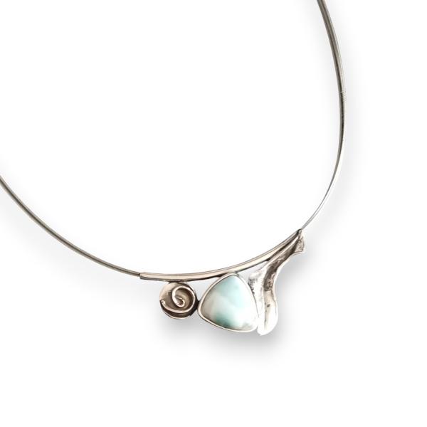 Halsschmuck Larimar in 925 Silber