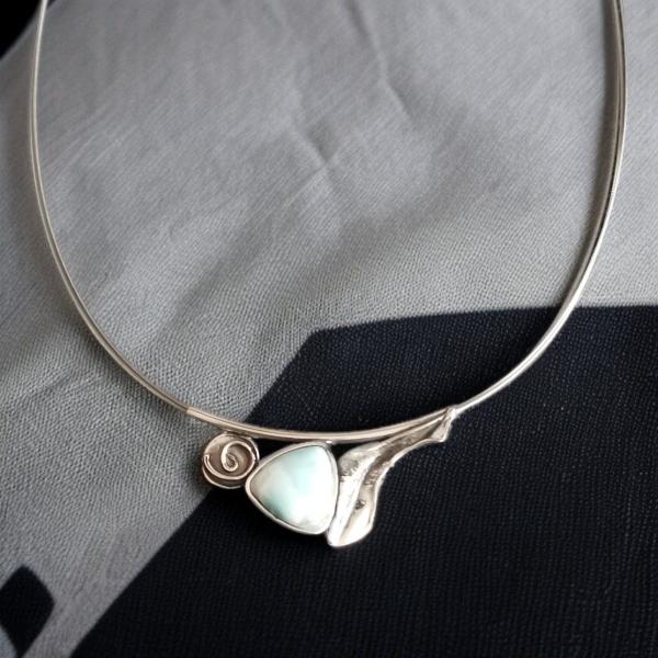 Halsschmuck Larimar in 925 Silber