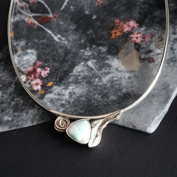 Halsschmuck Larimar in 925 Silber