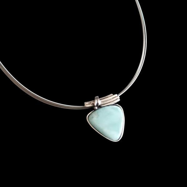 Halsschmuck Larimar in 925 Silber