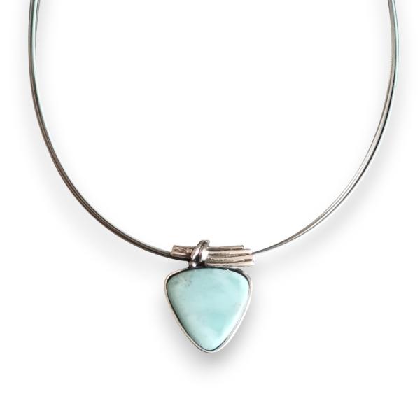 Halsschmuck Larimar in 925 Silber
